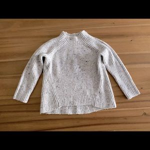 Madewell wool blend grey pullover high neck crop top style